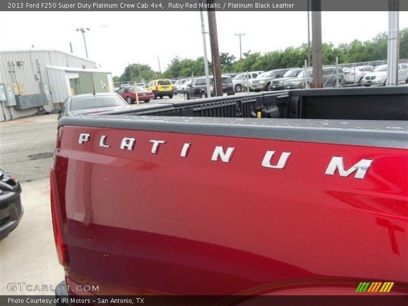 Ruby Red Metallic / Platinum Black Leather 2013 Ford F250 Super Duty Platinum Crew Cab 4x4