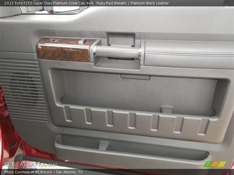 Ruby Red Metallic / Platinum Black Leather 2013 Ford F250 Super Duty Platinum Crew Cab 4x4