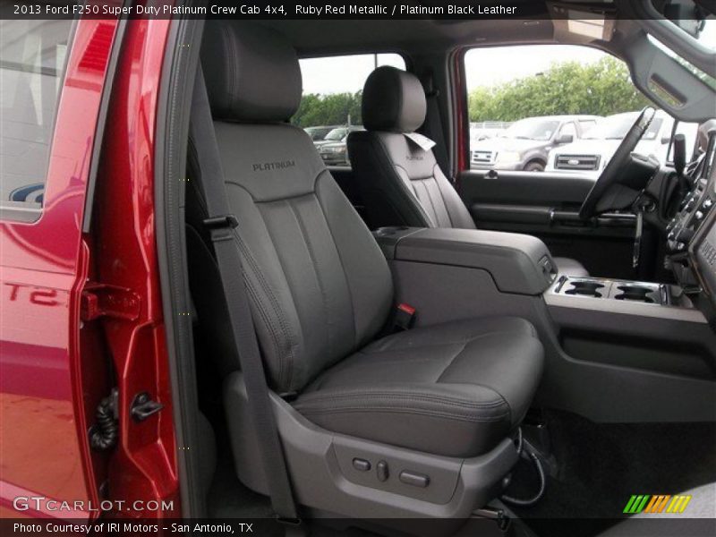 Ruby Red Metallic / Platinum Black Leather 2013 Ford F250 Super Duty Platinum Crew Cab 4x4