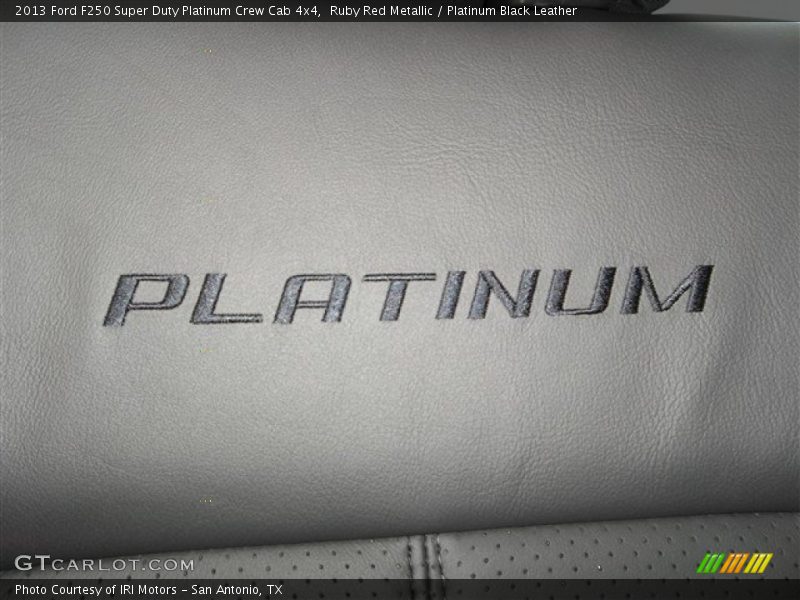 Ruby Red Metallic / Platinum Black Leather 2013 Ford F250 Super Duty Platinum Crew Cab 4x4