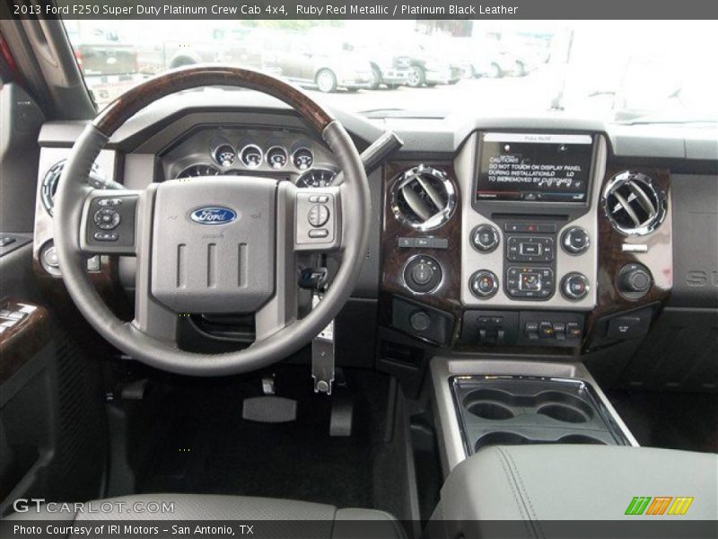Ruby Red Metallic / Platinum Black Leather 2013 Ford F250 Super Duty Platinum Crew Cab 4x4