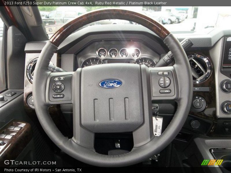 Ruby Red Metallic / Platinum Black Leather 2013 Ford F250 Super Duty Platinum Crew Cab 4x4