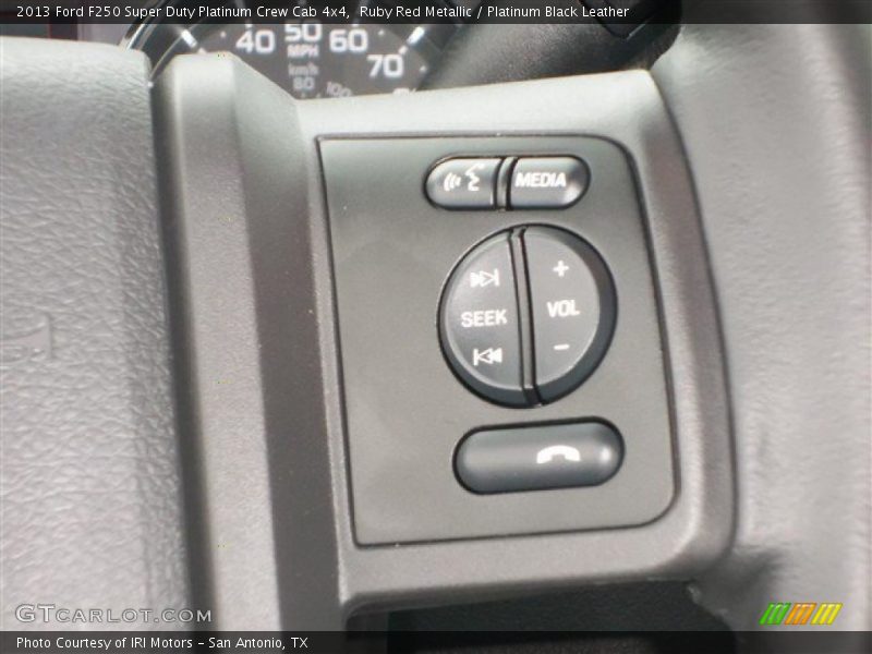 Ruby Red Metallic / Platinum Black Leather 2013 Ford F250 Super Duty Platinum Crew Cab 4x4