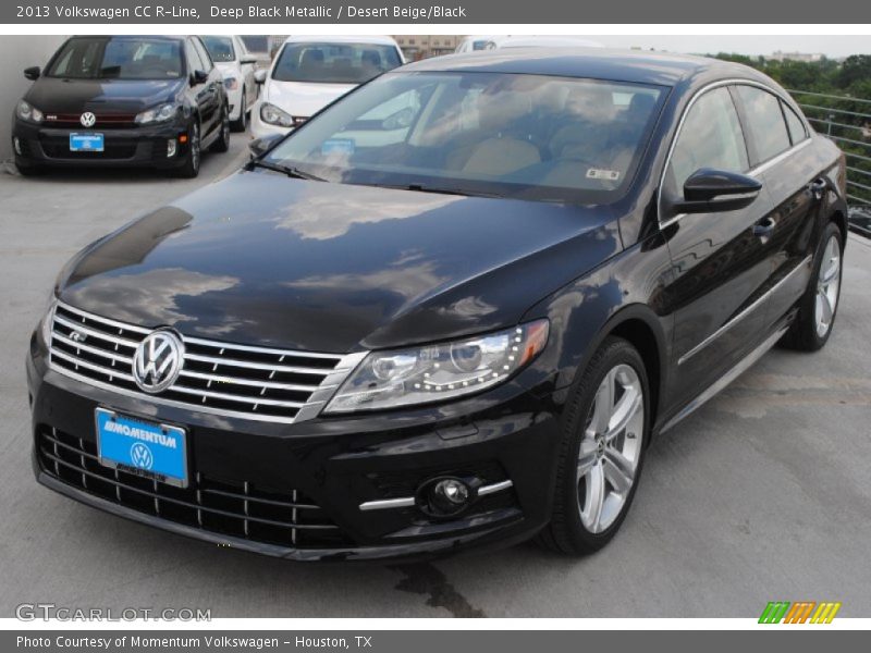 Deep Black Metallic / Desert Beige/Black 2013 Volkswagen CC R-Line
