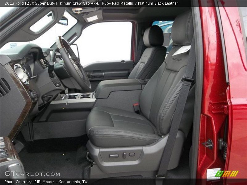Ruby Red Metallic / Platinum Black Leather 2013 Ford F250 Super Duty Platinum Crew Cab 4x4