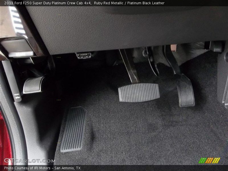 Ruby Red Metallic / Platinum Black Leather 2013 Ford F250 Super Duty Platinum Crew Cab 4x4
