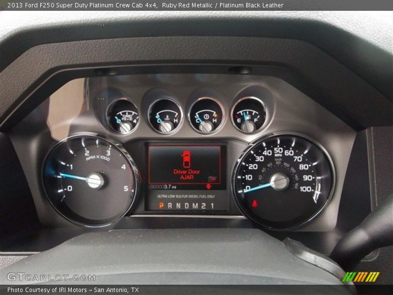 Ruby Red Metallic / Platinum Black Leather 2013 Ford F250 Super Duty Platinum Crew Cab 4x4