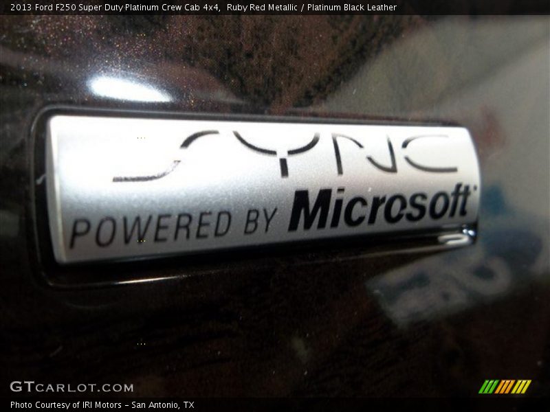 Ruby Red Metallic / Platinum Black Leather 2013 Ford F250 Super Duty Platinum Crew Cab 4x4