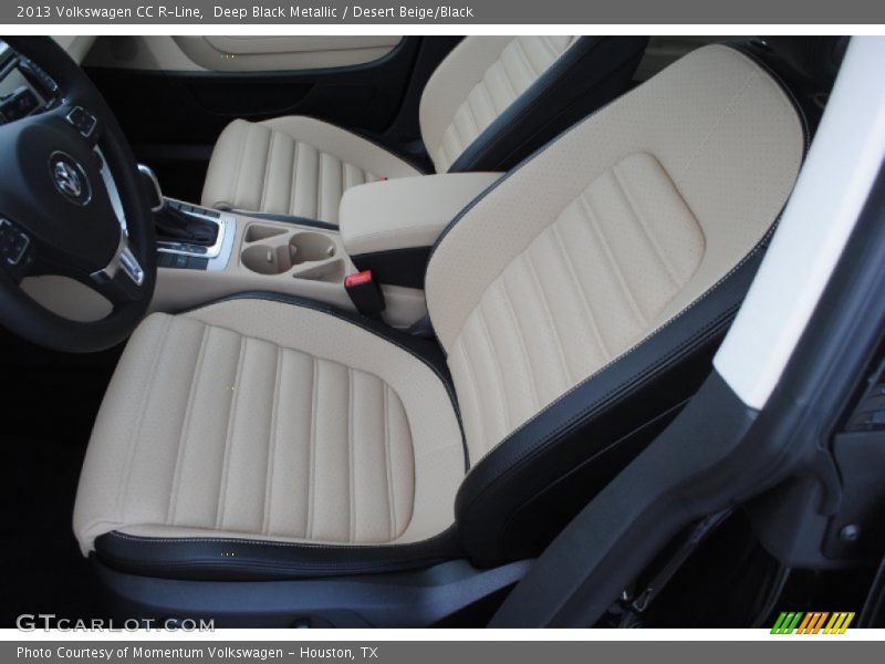 Deep Black Metallic / Desert Beige/Black 2013 Volkswagen CC R-Line