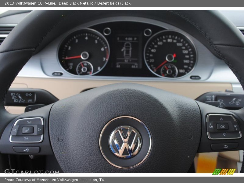 Deep Black Metallic / Desert Beige/Black 2013 Volkswagen CC R-Line