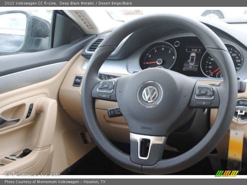 Deep Black Metallic / Desert Beige/Black 2013 Volkswagen CC R-Line