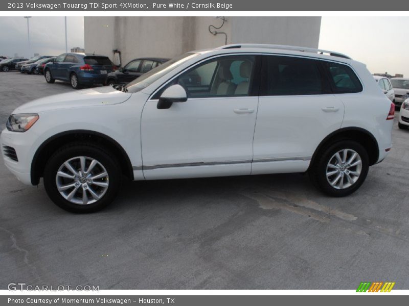 Pure White / Cornsilk Beige 2013 Volkswagen Touareg TDI Sport 4XMotion