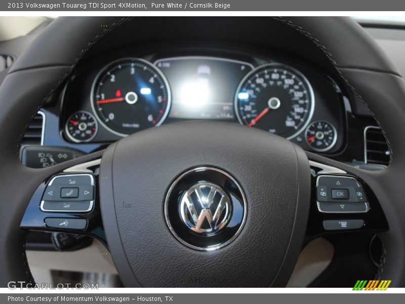 Pure White / Cornsilk Beige 2013 Volkswagen Touareg TDI Sport 4XMotion