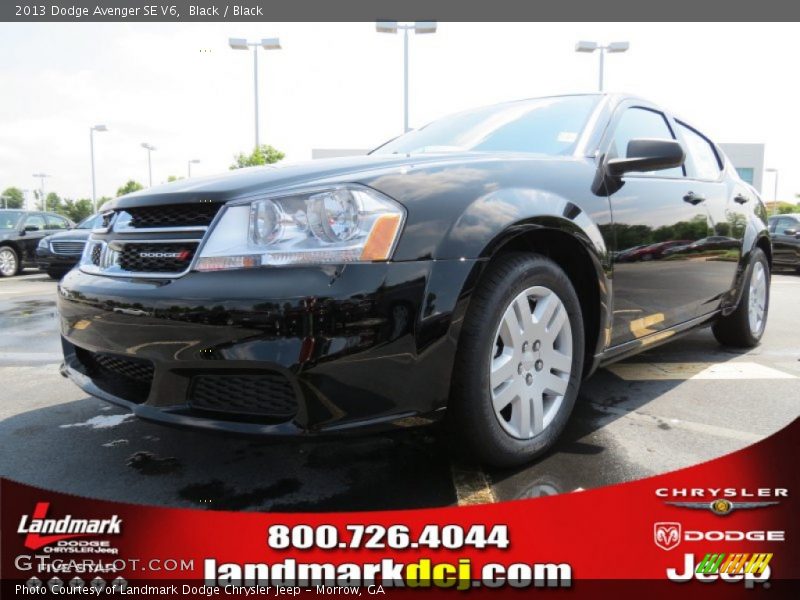 Black / Black 2013 Dodge Avenger SE V6