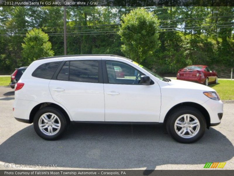 Glacier White / Gray 2012 Hyundai Santa Fe GLS AWD