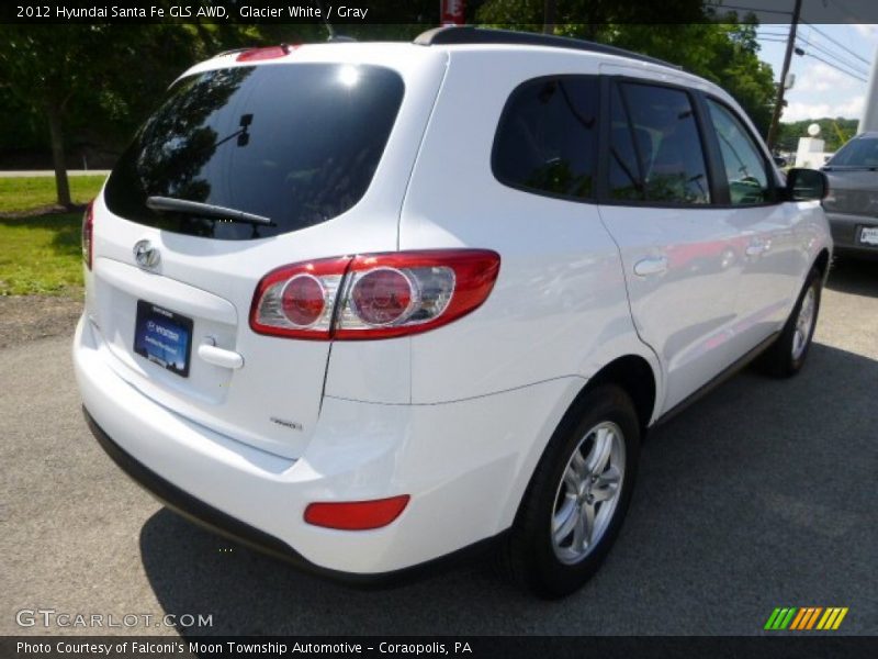 Glacier White / Gray 2012 Hyundai Santa Fe GLS AWD