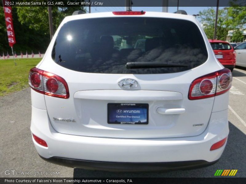 Glacier White / Gray 2012 Hyundai Santa Fe GLS AWD
