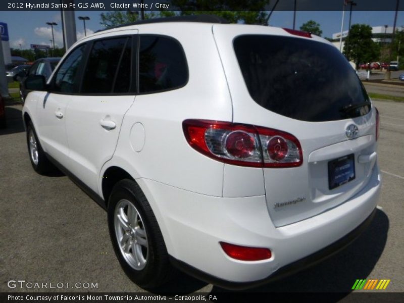 Glacier White / Gray 2012 Hyundai Santa Fe GLS AWD