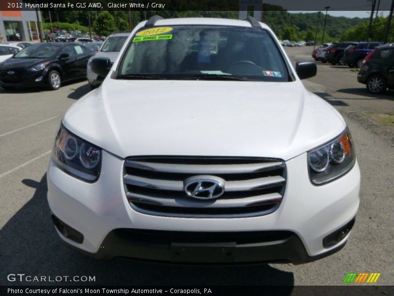 Glacier White / Gray 2012 Hyundai Santa Fe GLS AWD