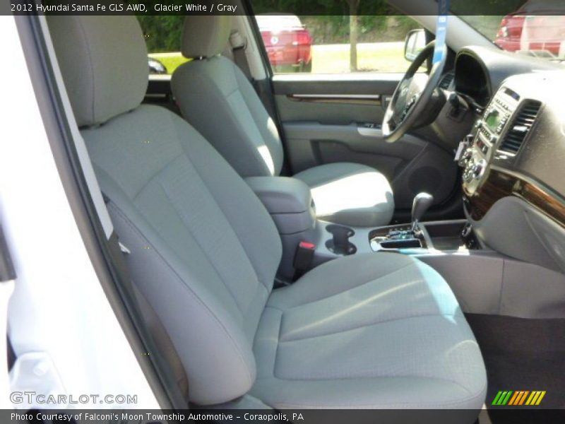 Glacier White / Gray 2012 Hyundai Santa Fe GLS AWD