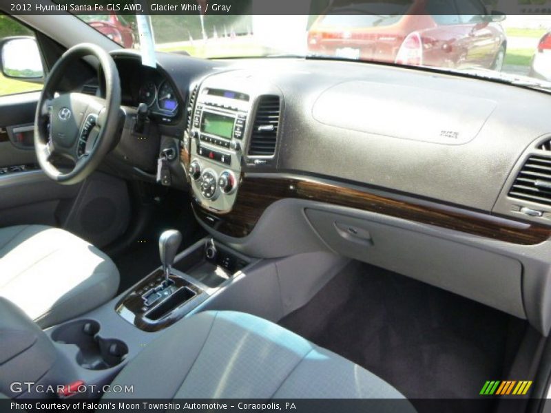 Glacier White / Gray 2012 Hyundai Santa Fe GLS AWD