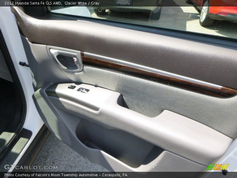 Glacier White / Gray 2012 Hyundai Santa Fe GLS AWD