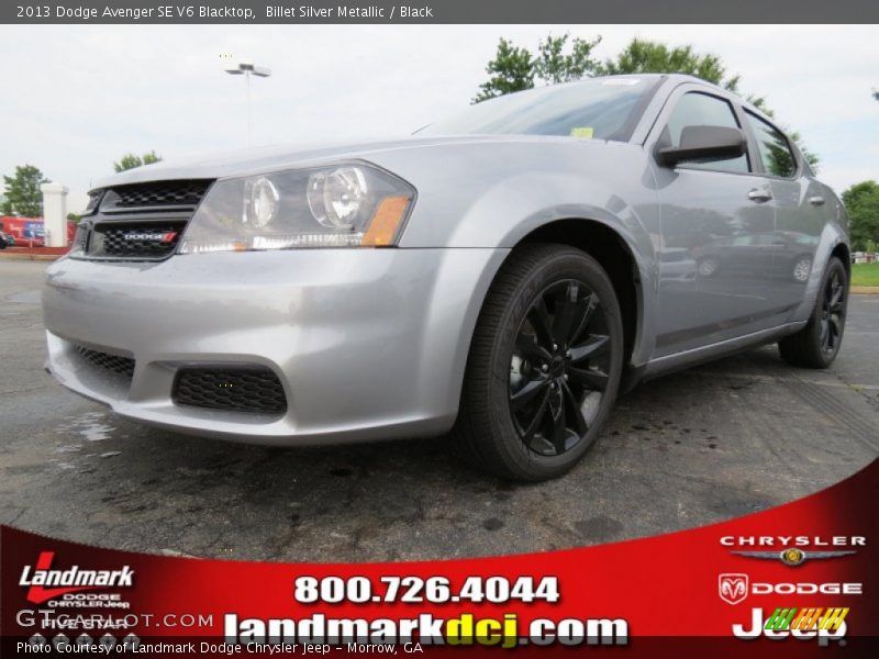 Billet Silver Metallic / Black 2013 Dodge Avenger SE V6 Blacktop