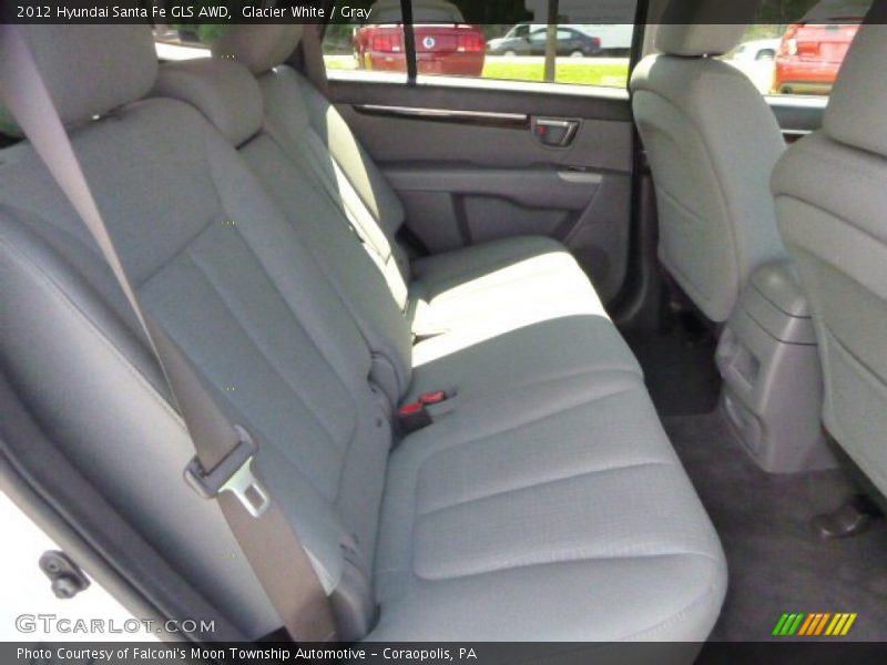 Glacier White / Gray 2012 Hyundai Santa Fe GLS AWD