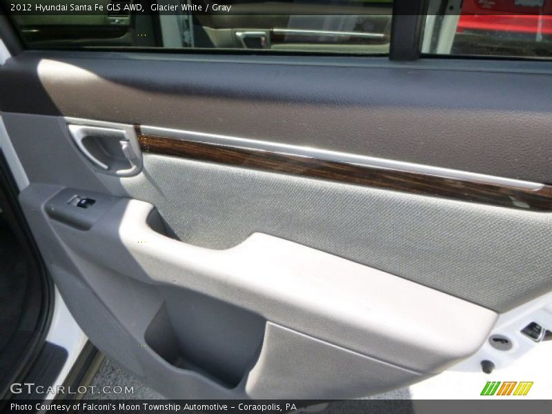 Glacier White / Gray 2012 Hyundai Santa Fe GLS AWD
