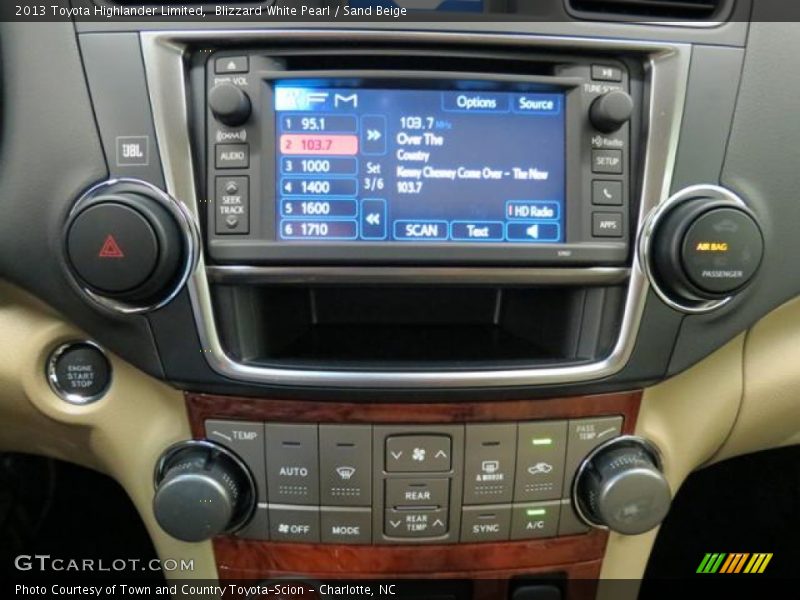Blizzard White Pearl / Sand Beige 2013 Toyota Highlander Limited