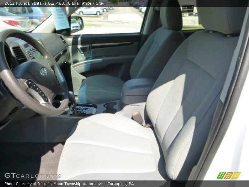 Glacier White / Gray 2012 Hyundai Santa Fe GLS AWD