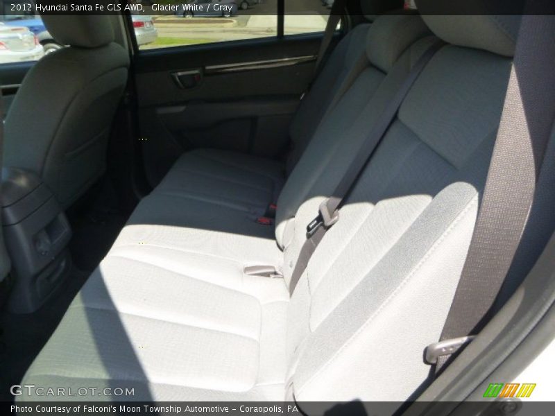 Glacier White / Gray 2012 Hyundai Santa Fe GLS AWD