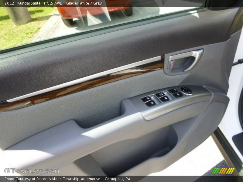 Glacier White / Gray 2012 Hyundai Santa Fe GLS AWD