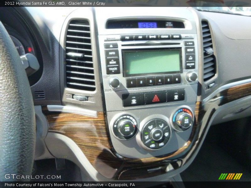 Glacier White / Gray 2012 Hyundai Santa Fe GLS AWD