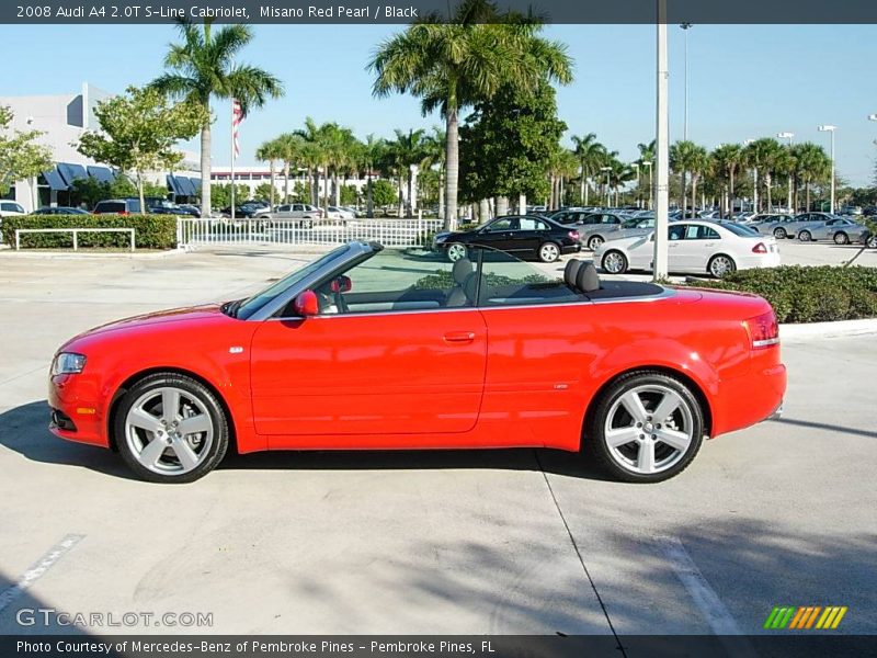 Misano Red Pearl / Black 2008 Audi A4 2.0T S-Line Cabriolet