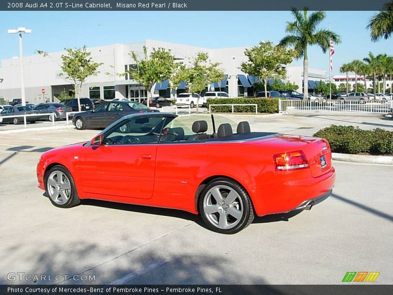 Misano Red Pearl / Black 2008 Audi A4 2.0T S-Line Cabriolet