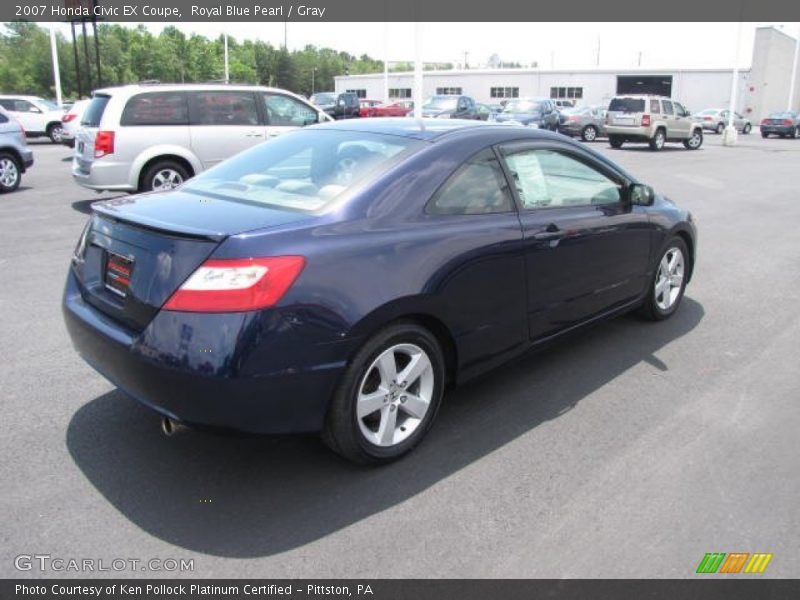 Royal Blue Pearl / Gray 2007 Honda Civic EX Coupe