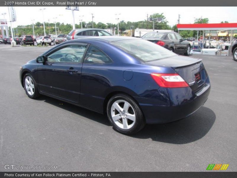 Royal Blue Pearl / Gray 2007 Honda Civic EX Coupe
