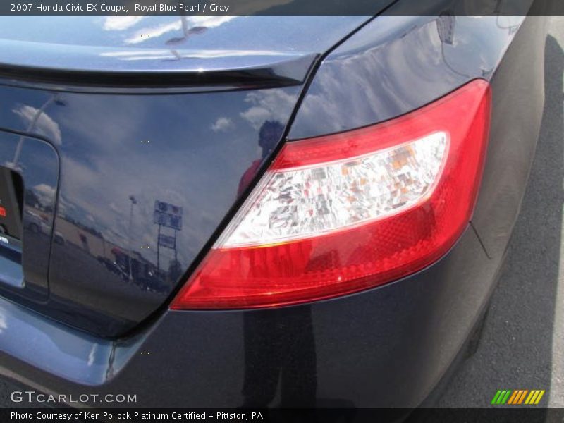 Royal Blue Pearl / Gray 2007 Honda Civic EX Coupe