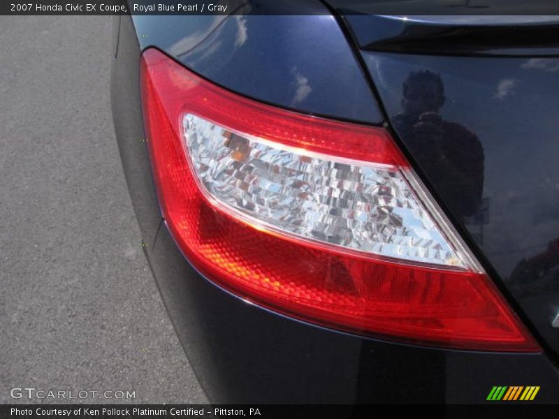 Royal Blue Pearl / Gray 2007 Honda Civic EX Coupe