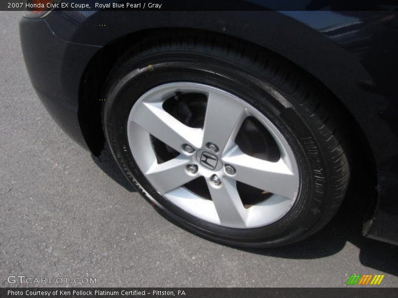 Royal Blue Pearl / Gray 2007 Honda Civic EX Coupe