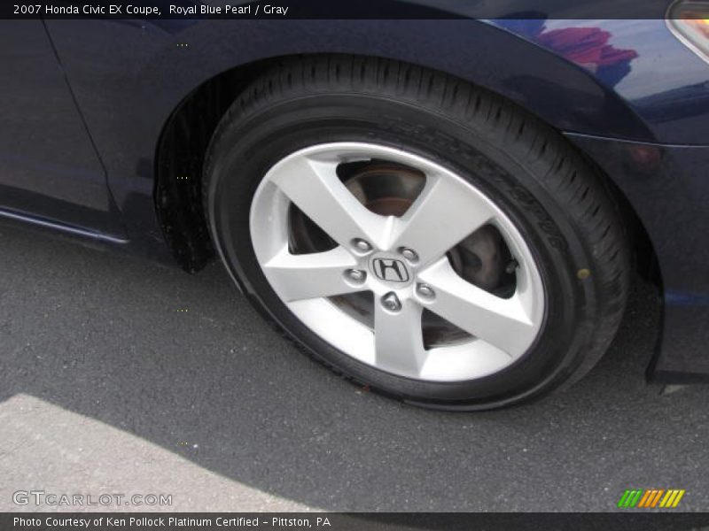 Royal Blue Pearl / Gray 2007 Honda Civic EX Coupe