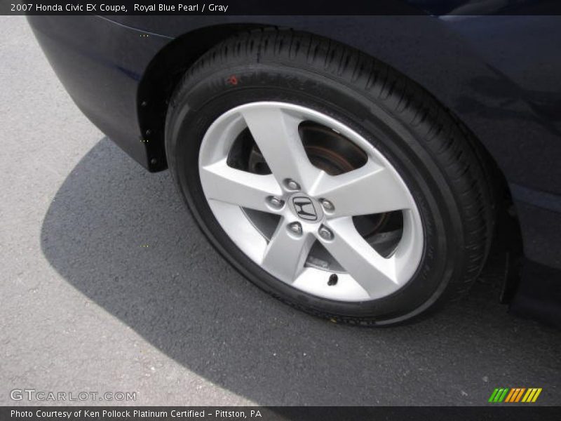 Royal Blue Pearl / Gray 2007 Honda Civic EX Coupe