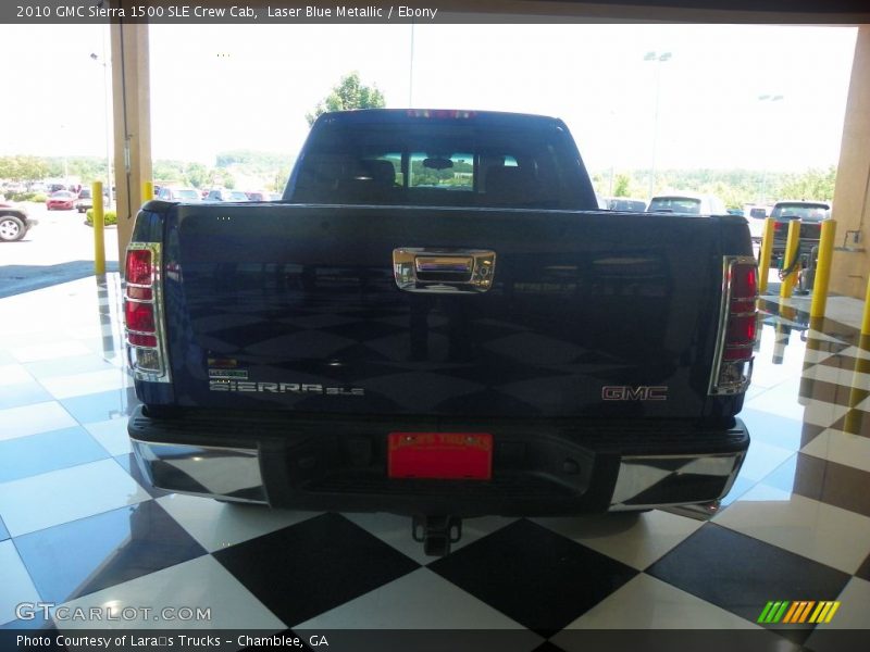 Laser Blue Metallic / Ebony 2010 GMC Sierra 1500 SLE Crew Cab