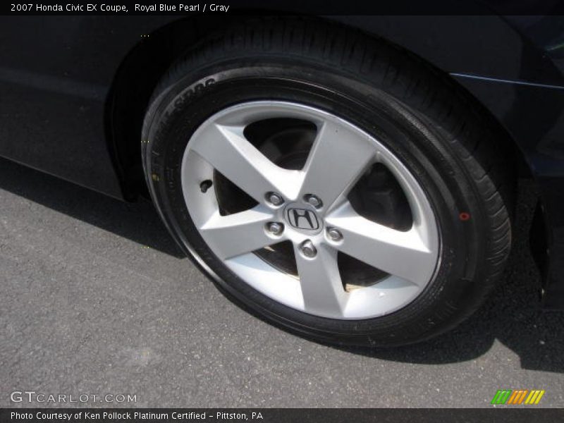 Royal Blue Pearl / Gray 2007 Honda Civic EX Coupe