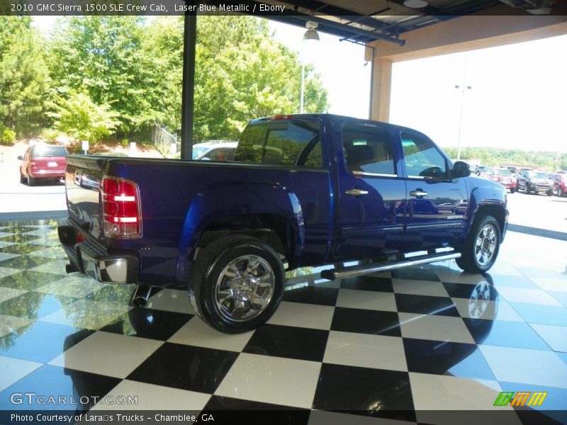 Laser Blue Metallic / Ebony 2010 GMC Sierra 1500 SLE Crew Cab