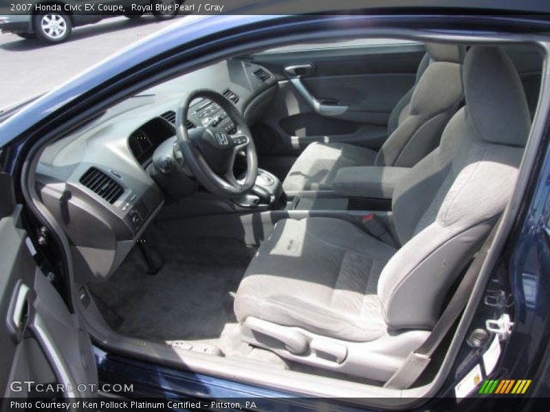Royal Blue Pearl / Gray 2007 Honda Civic EX Coupe