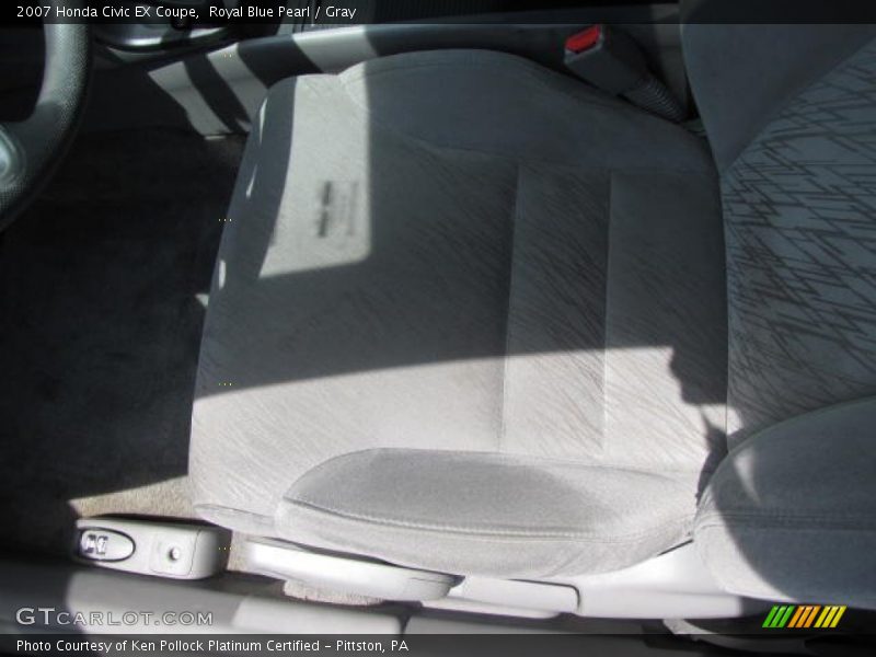 Royal Blue Pearl / Gray 2007 Honda Civic EX Coupe