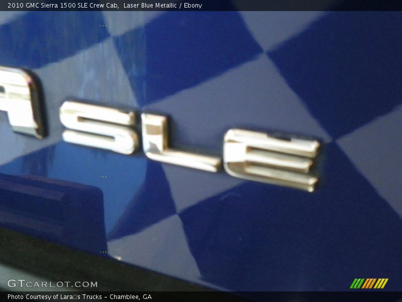 Laser Blue Metallic / Ebony 2010 GMC Sierra 1500 SLE Crew Cab