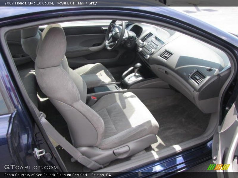 Royal Blue Pearl / Gray 2007 Honda Civic EX Coupe
